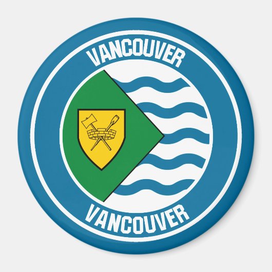 Vancouver Round Emblem Magneet (Voorkant)