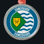 Vancouver Round Emblem Metalen Ornament<br><div class="desc">Vancouver Round Emblem</div>
