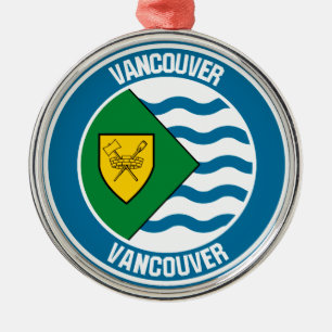 Vancouver Round Emblem Metalen Ornament