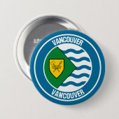 Vancouver Round Emblem Ronde Button 7,6 Cm (Voorkant /achterkant)