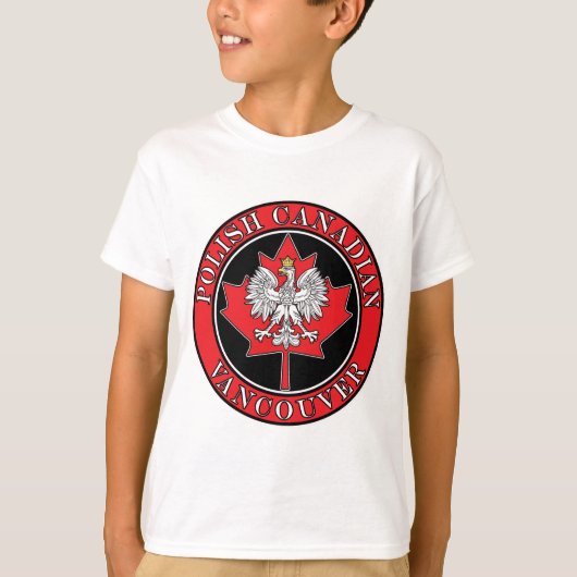 Vancouver Round Poland Canadees Leaf T-shirt (Voorkant)