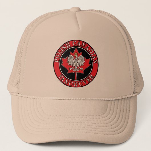 Vancouver Round Poland Canadees Leaf Trucker Pet (Voorkant)