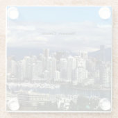 Vancouver, schilderachtig landschap in Canada Glazen Onderzetter (Achterkant)