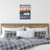 Vancouver Silhouette Canada Reizen Canvas Afdruk (Insitu (Slaapkamer))