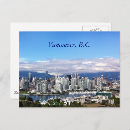 Vancouver Skyline Briefkaart (Voorkant / Achterkant)