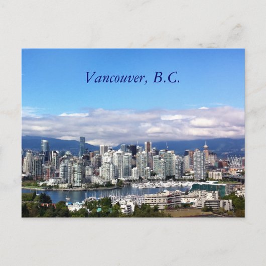 Vancouver Skyline Briefkaart (Voorkant)