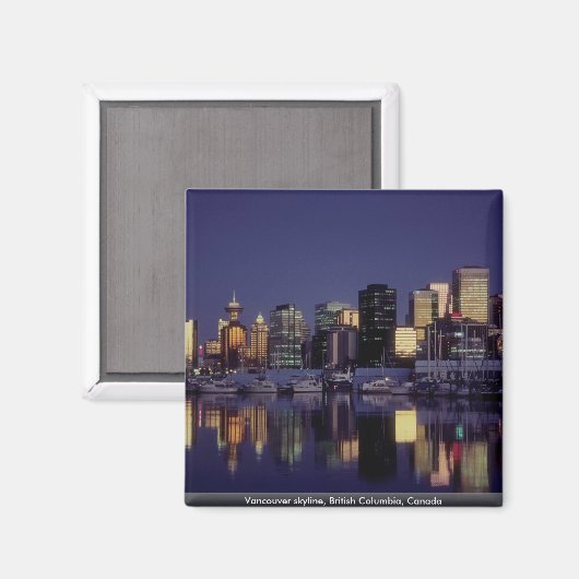 Vancouver skyline, British Columbia, Canada Magneet (Voorkant / Achterkant)