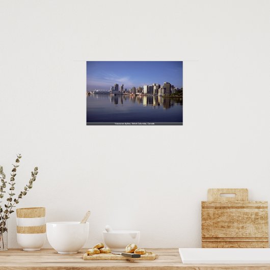 Vancouver skyline, British Columbia, Canada Poster (Keuken)