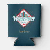 Vancouver Skyline British Columbia Retro Canada Blikjeskoeler (Voorkant)