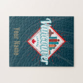 Vancouver Skyline British Columbia Retro Canada Legpuzzel (Horizontaal)