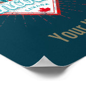 Vancouver Skyline British Columbia Retro Canada Poster (Hoek)