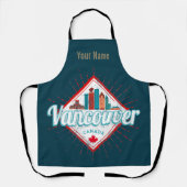 Vancouver Skyline British Columbia Retro Canada Schort (Voorkant)