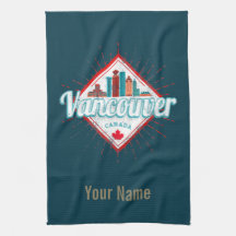 Vancouver Skyline British Columbia Retro Canada