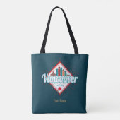 Vancouver Skyline British Columbia Retro Canada Tote Bag (Achterkant)