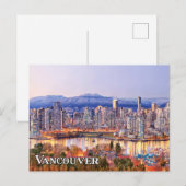 Vancouver Skyline, Brits-Columbia, Canada Briefkaart (Voorkant / Achterkant)
