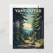  Vancouver Skyline Canada Reizen Briefkaart (Voorkant / Achterkant)