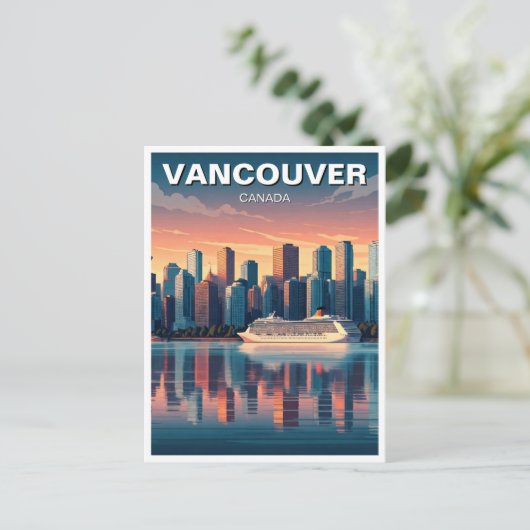 Vancouver Skyline Canada Reizen Briefkaart (Staand voorkant)