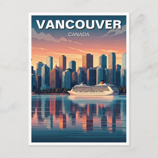 Vancouver Skyline Canada Reizen Briefkaart (Voorkant)