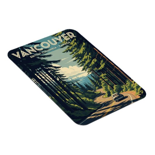  Vancouver Skyline Canada Reizen Magneet (Rechterzijde)