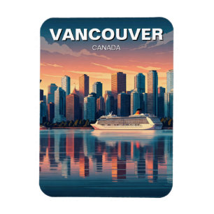 Vancouver Skyline Canada Reizen Magneet