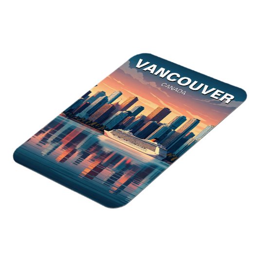 Vancouver Skyline Canada Reizen Magneet (Linkerzijde)
