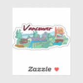 Vancouver Skyline | Canada Sticker (Vel)