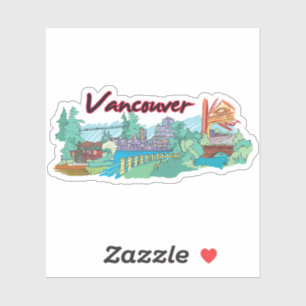 Vancouver Skyline Canada Sticker