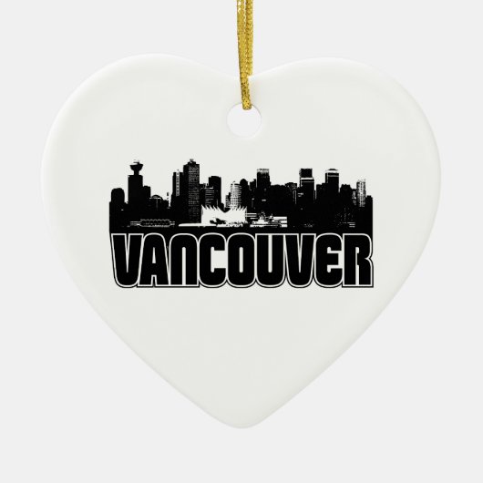 Vancouver Skyline Keramisch Ornament (Voorkant)