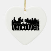 Vancouver Skyline Keramisch Ornament (Achterkant)