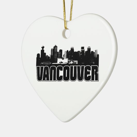 Vancouver Skyline Keramisch Ornament (Links)