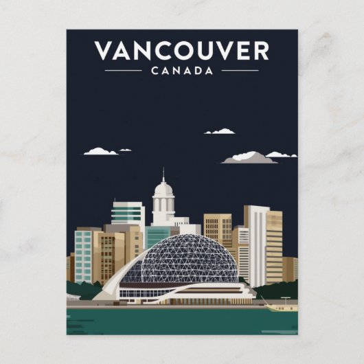 Vancouver Skyline Night Elegance Briefkaart (Voorkant)