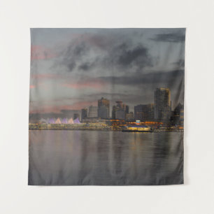 Vancouver Skyline op het Sunset Poster Wandkleed