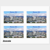 Vancouver Skyline Rechthoekige Sticker (Vel)