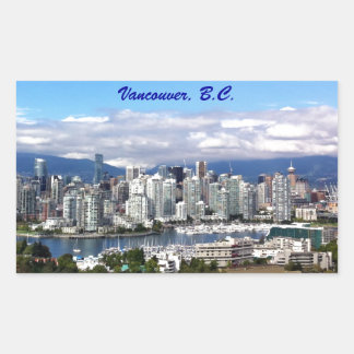 Vancouver Skyline Rechthoekige Sticker