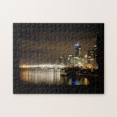 Vancouver Skyline 's nachts Legpuzzel (Horizontaal)