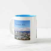 Vancouver Skyline Tweekleurige Koffiemok (Voorkant links)