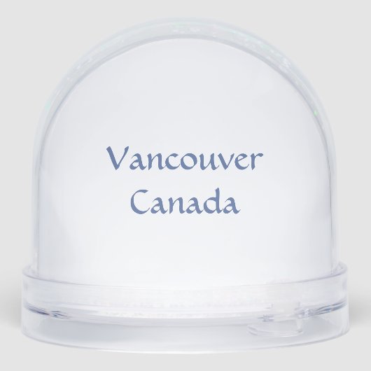 Vancouver Snow Globe Custom Vancouver Snowglobe Sneeuwbol (Achterkant)