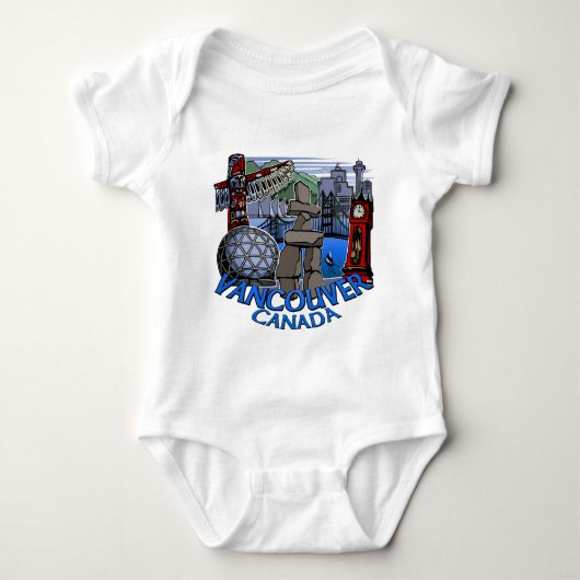 Vancouver Souvenir Baby One Piece/Jumper Romper (Voorkant)