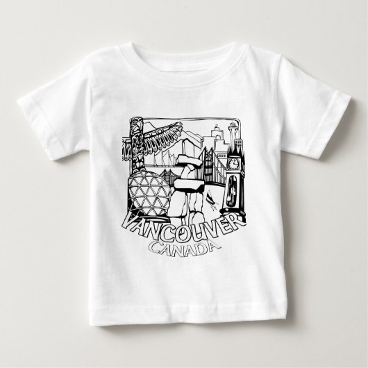 Vancouver Souvenir Baby T-shirts Landmark Baby T-s (Voorkant)