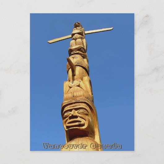 Vancouver Souvenir Briefkaart Totem Pole Personali (Voorkant)