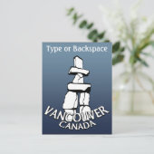 Vancouver Souvenir Briefkaarten Custom Inukshuk Ka (Staand voorkant)