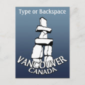 Vancouver Souvenir Briefkaarten Custom Inukshuk Ka (Voorkant)