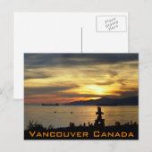 Vancouver Souvenir Briefkaarten Inukshuk Landmark (Voorkant / Achterkant)