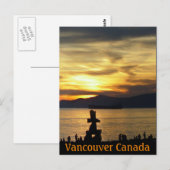 Vancouver Souvenir Briefkaarten Inukshuk Landmark (Voorkant / Achterkant)