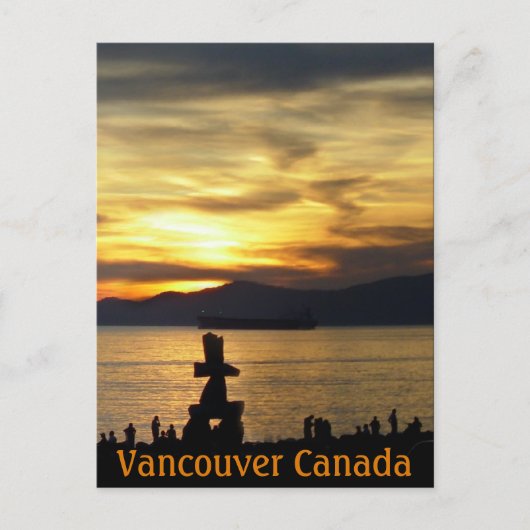 Vancouver Souvenir Briefkaarten Inukshuk Landmark (Voorkant)