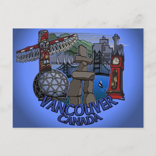 Vancouver Souvenir Briefkaarten Inukshuk Landmark  (Voorkant)