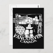 Vancouver Souvenir Briefkaarten Totem Pole Landmar (Voorkant / Achterkant)