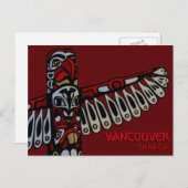 Vancouver Souvenir Briefkaarten Totem Pole Landmar (Voorkant / Achterkant)
