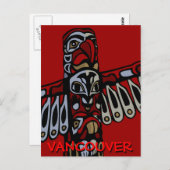 Vancouver Souvenir Briefkaarten Totem Pole Landmar (Voorkant / Achterkant)