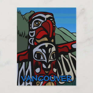 Vancouver Souvenir Briefkaarten Totem Pole Landmar